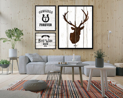 Cowgirls are forever Quote Framed Artwork Print Home Decor Wall Art Gifts