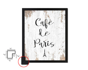 Cafe De Paris Quote Framed Artwork Print Wall Decor Art Gifts