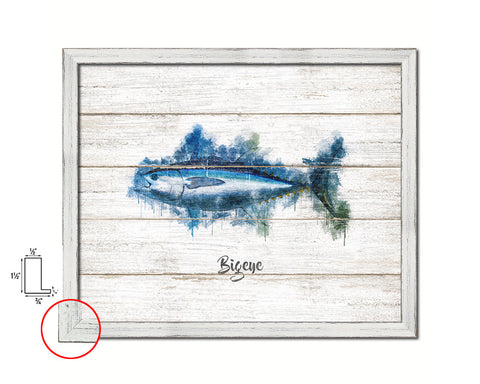 Bigeye Fish Framed Prints Modern Restaurant Sushi Bar Watercolor Wall Art Decor