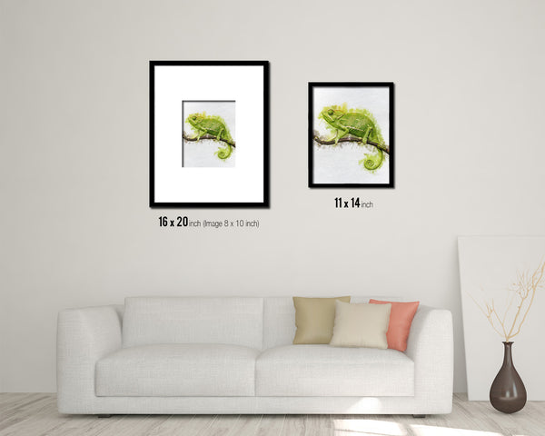 Chameleon Animal Painting Print Framed Art Home Wall Decor Gifts