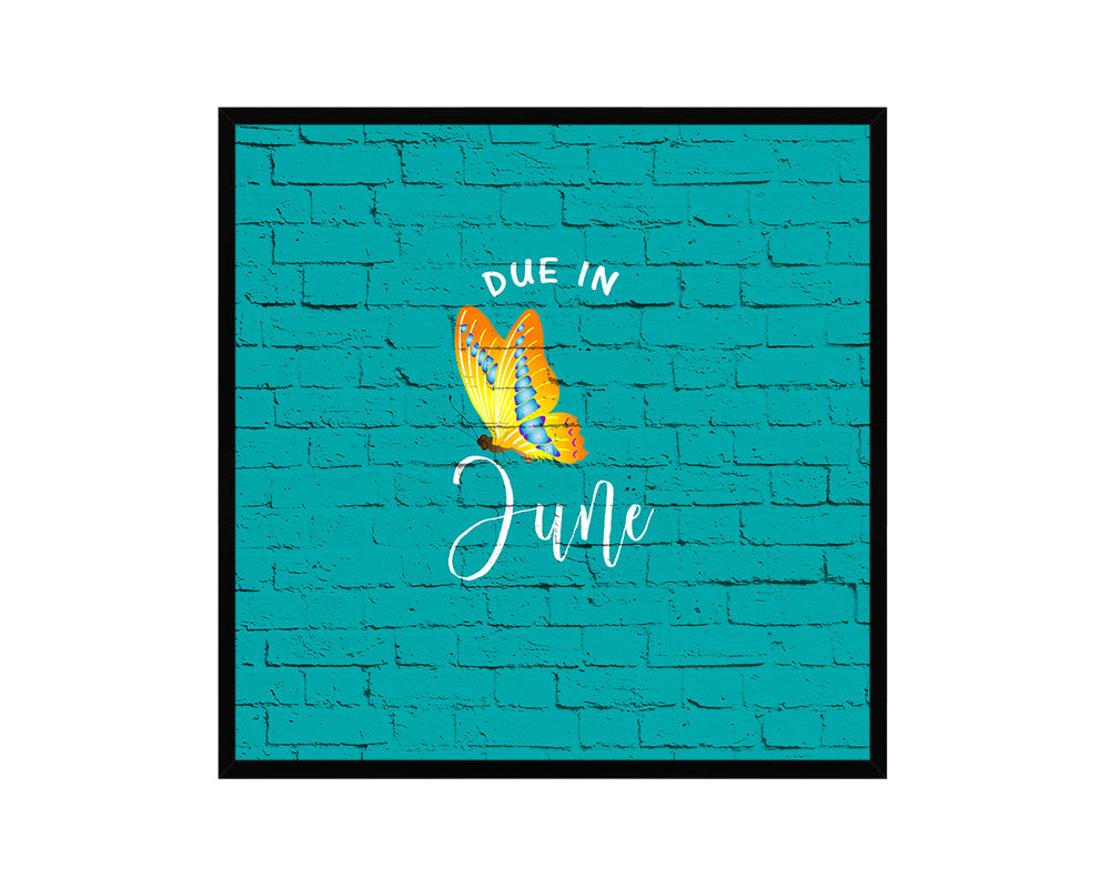 Baby Due In Jun Pregnancy Announcement Personalized Frame Print Wall Decor Art Gifts
