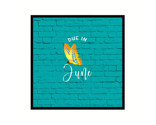 Baby Due In Jun Pregnancy Announcement Personalized Frame Print Wall Decor Art Gifts