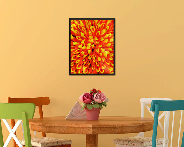 Chrysanthemum Yellow Flower Wood Framed Paper Print Wall Decor Art Gifts