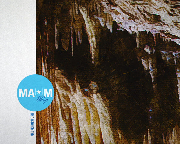 Beautiful Cave, Cuevas del Drach, Majroca, Spain Artwork Painting Print Art Frame Wall Decor Gifts