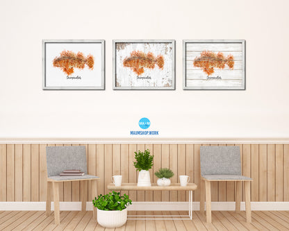 Scorpionfish Fish Framed Prints Modern Restaurant Sushi Bar Watercolor Wall Art Decor