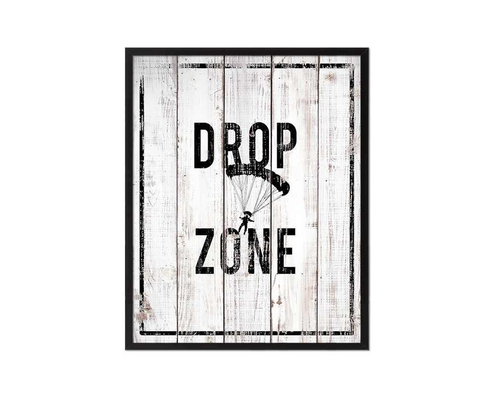 Drop Zone Notice Danger Sign Framed Print Home Decor Wall Art Gifts