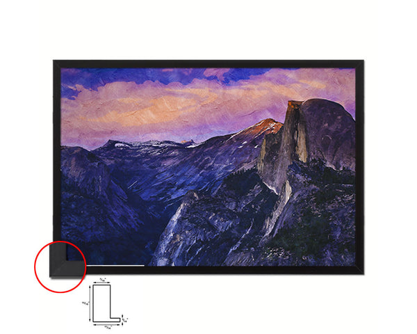 Yosemite National Park CA Landscape Painting Print Art Frame Home Wall Decor Gifts