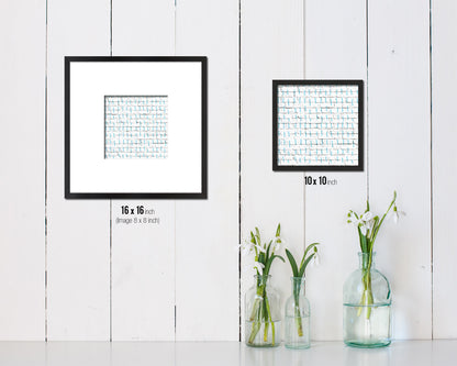 Abstract Aqua Artwork Wood Frame Gifts Modern Wall Decor Art Prints