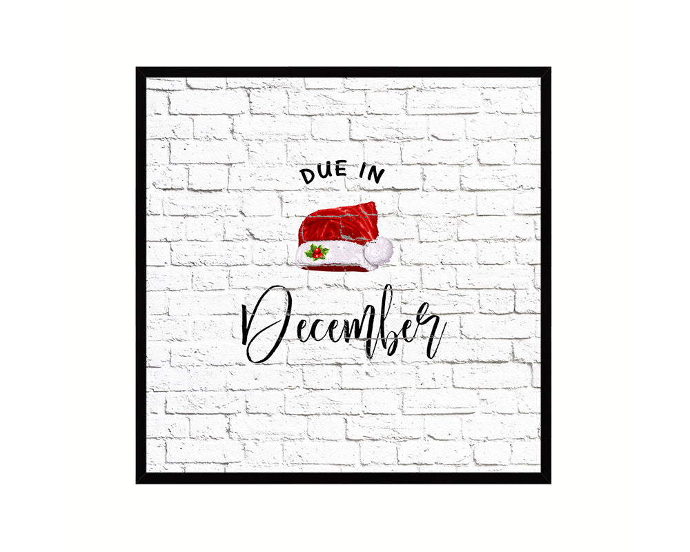 Baby Due In December Pregnancy Announcement Personalized Frame Print Wall Decor Art Gifts