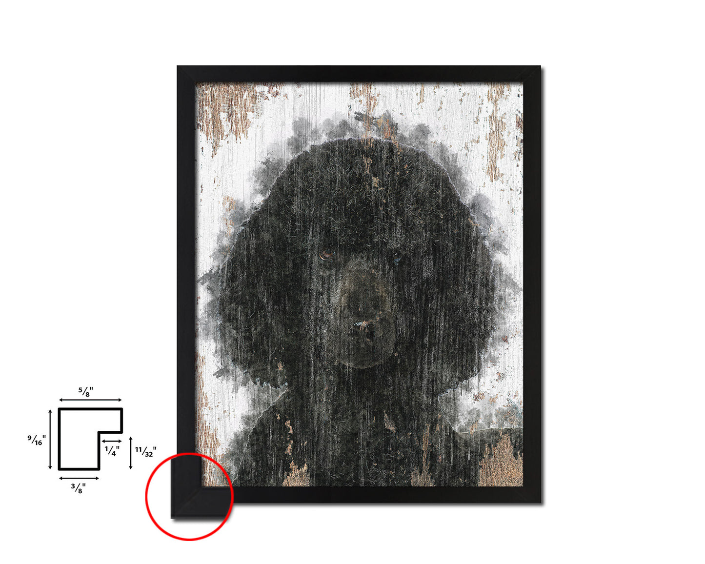 Maltese Dog Puppy Portrait Framed Print Pet Watercolor Wall Decor Art Gifts