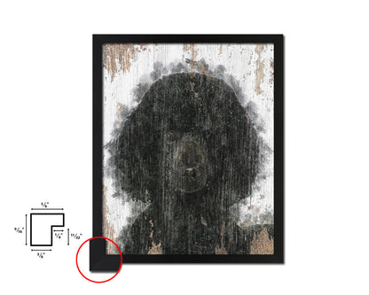 Maltese Dog Puppy Portrait Framed Print Pet Watercolor Wall Decor Art Gifts
