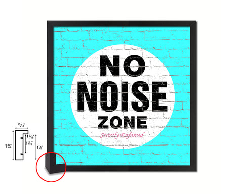 No Noise Zone Shabby Chic Sign Wood Framed Art Paper Print Wall Decor Gifts