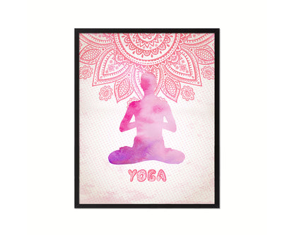 Easy Pose Sukhasana Yoga Wood Framed Print Wall Decor Art Gifts