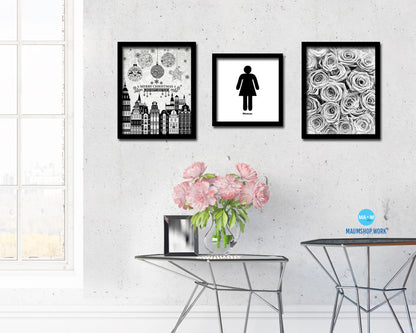 Woman Punctuation Symbol Framed Print Home Decor Wall Art English Teacher Gifts