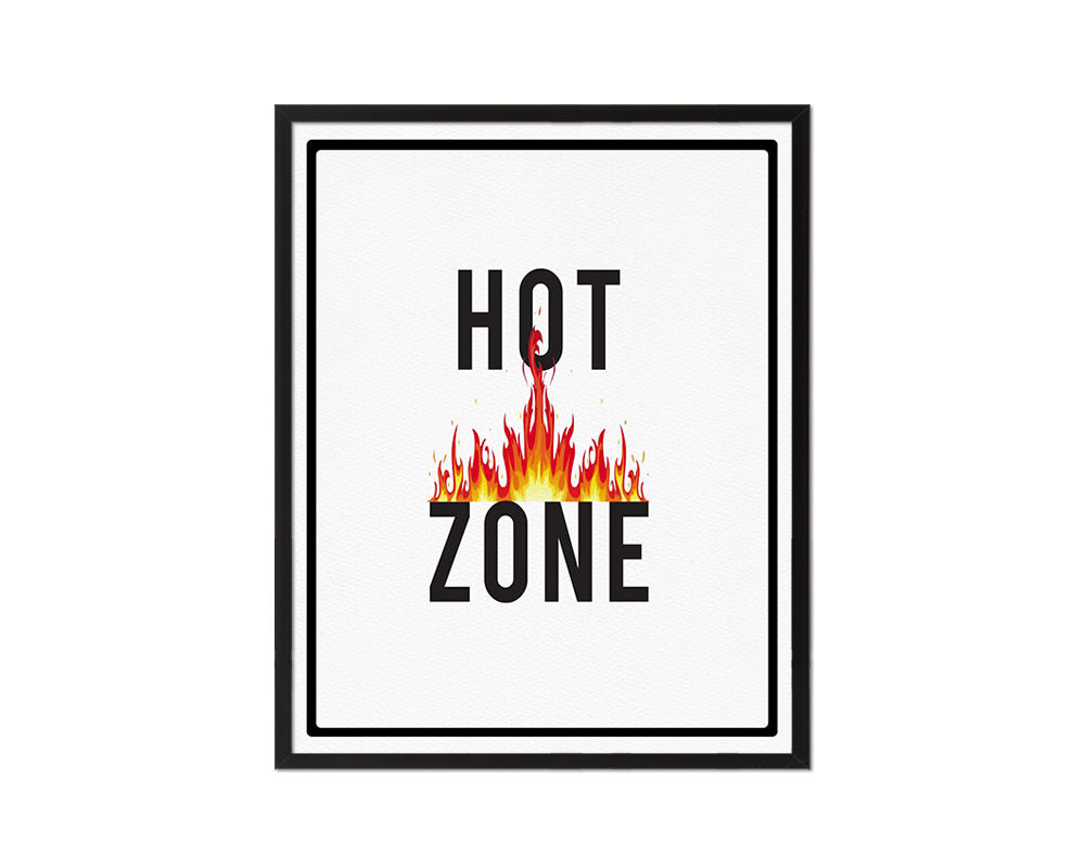 Hot Zone Notice Danger Sign Framed Print Home Decor Wall Art Gifts