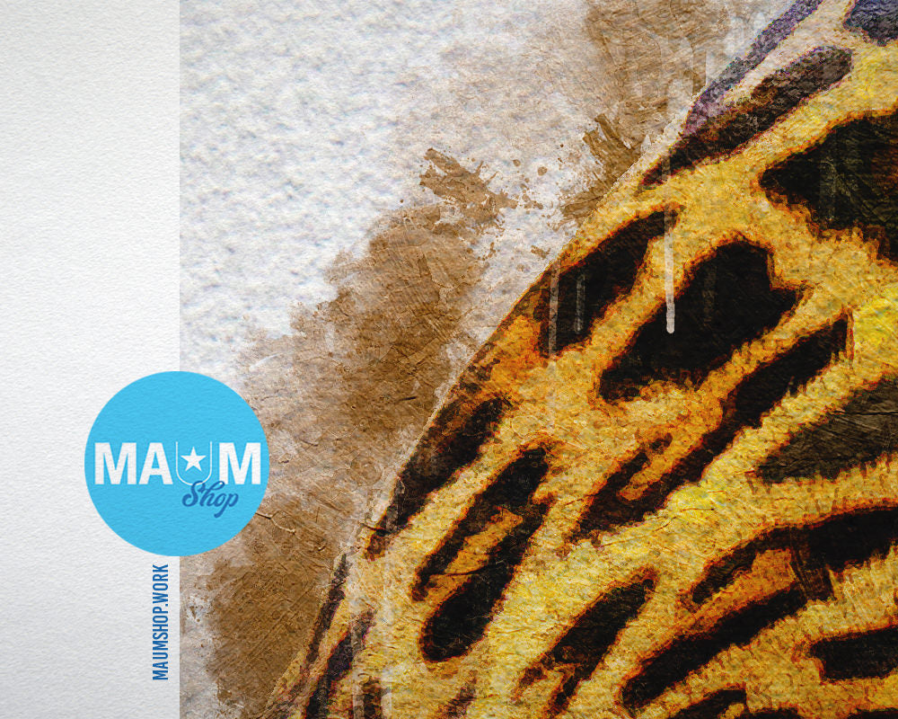 Jaguar Animal Painting Print Framed Art Home Wall Decor Gifts