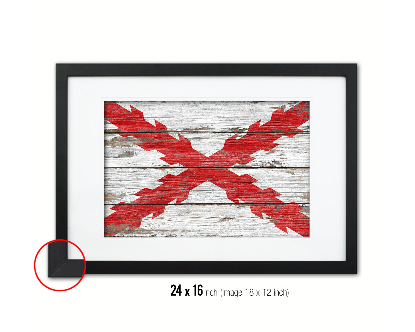 Spanish Ensign Spain Royal War Wood Rustic Flag Wood Framed Print Wall Art Decor Gifts