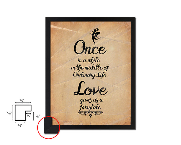 Once in a while in the middle of ordinary Quote Paper Artwork Framed Print Wall Decor Art