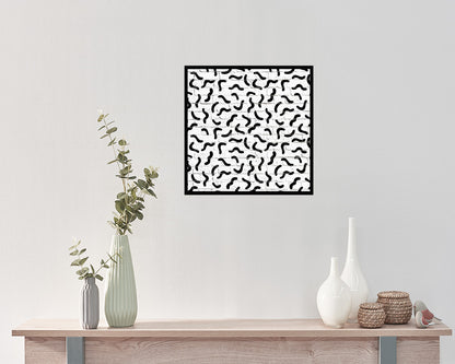 Abstract Black Artwork Wood Frame Gifts Modern Wall Decor Art Prints