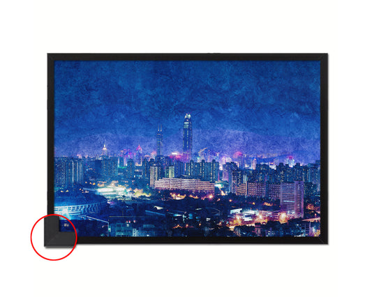 Shenzhen City Night, Asia, China, Landmark