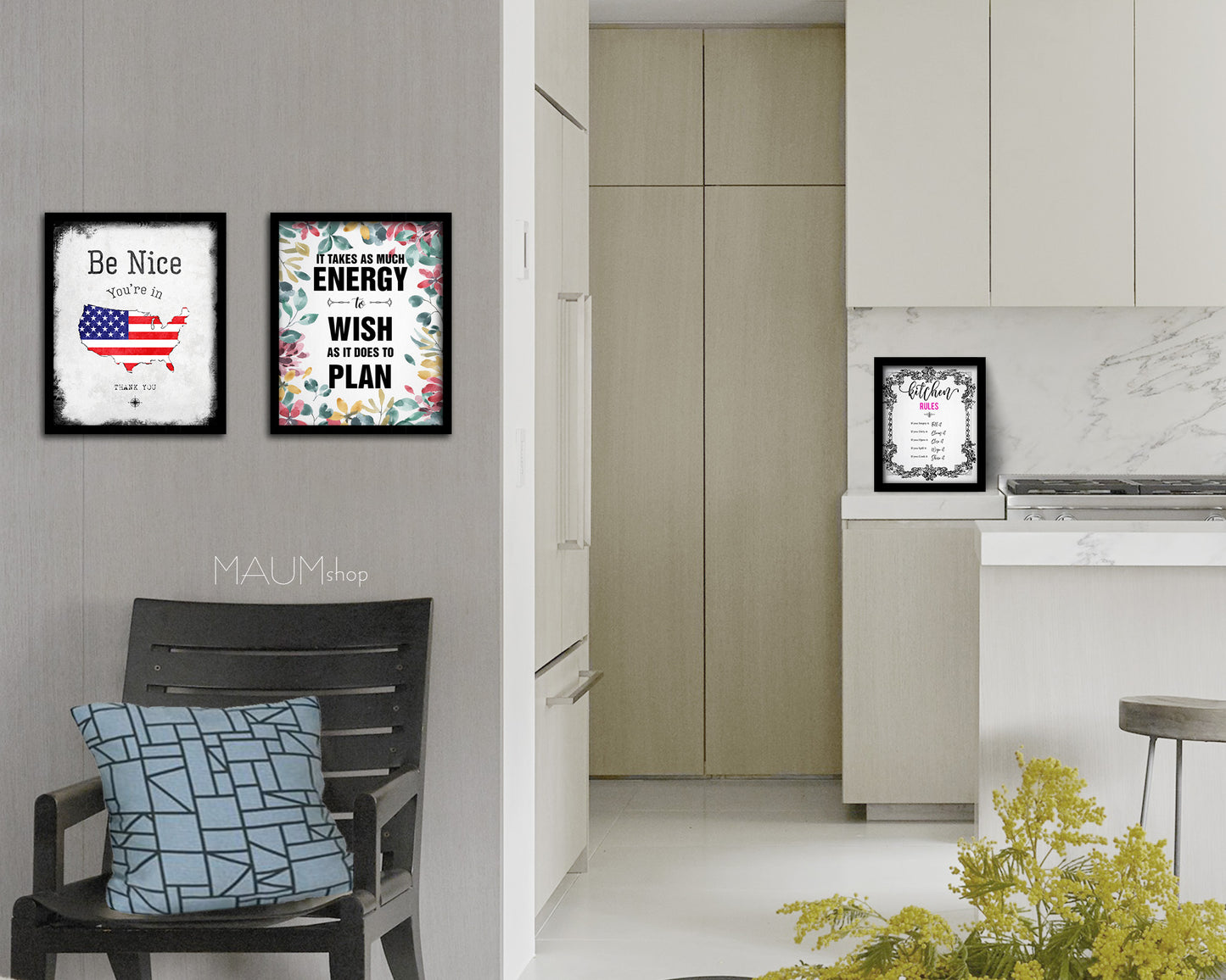 It takes as much energy to wish as it does to plan, Eleanor Roosevelt Inspirational Quote Art