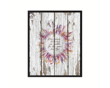 Dear friends, let us love on another, John 4:7 Quote Wood Framed Print Home Decor Wall Art Gifts