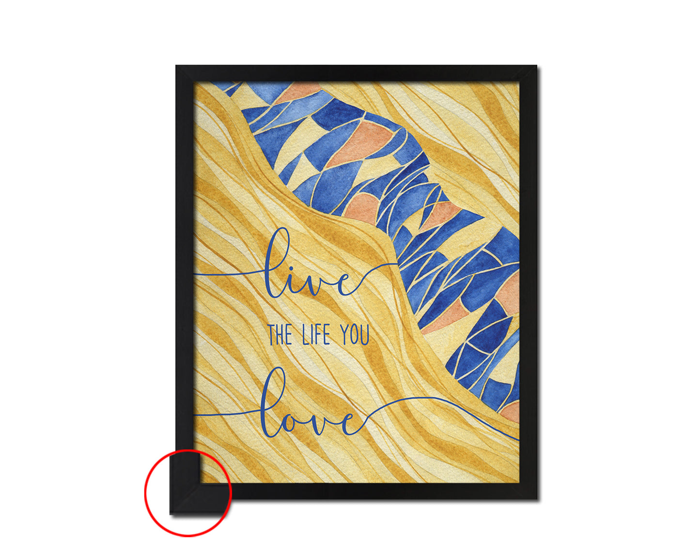 Live the life you love Quote Framed Print Wall Decor Art Gifts