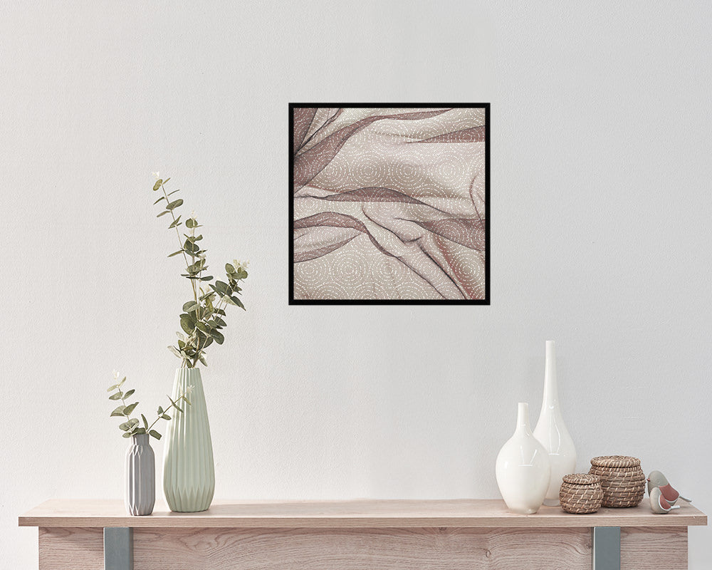 Abstract Brown Artwork Wood Frame Gifts Modern Wall Decor Art Prints