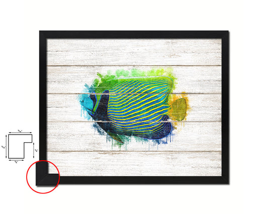 Tropical Fish Framed Print Modern Restaurant Sushi Bar Modern Watercolor Wall Art Decor