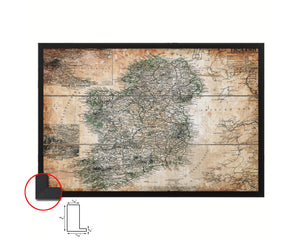 Ireland Antique Map Framed Print Art Wall Decor Gifts