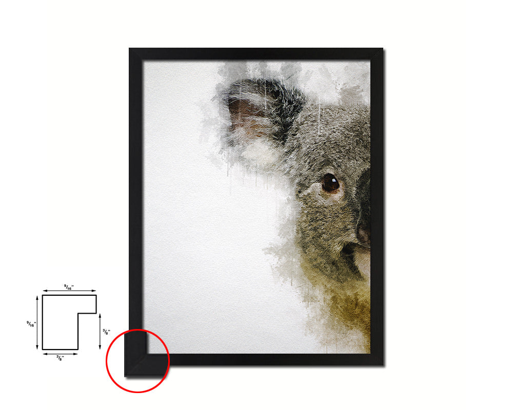 Koala Animal Painting Print Framed Art Home Wall Decor Gifts