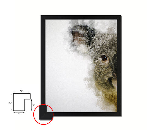 Koala Animal Painting Print Framed Art Home Wall Decor Gifts