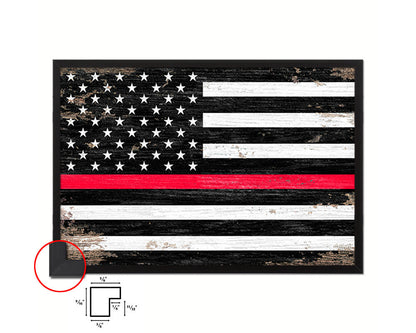 Thin Red Line Honoring Law Enforcement American Shabby Chic Military FlagArt