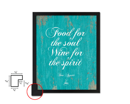 Food for the soul for the spirit Quotes Framed Print Home Decor Wall Art Gifts