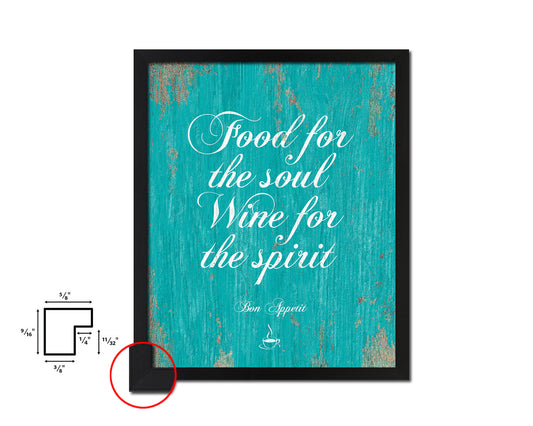 Food for the soul for the spirit Quotes Framed Print Home Decor Wall Art Gifts