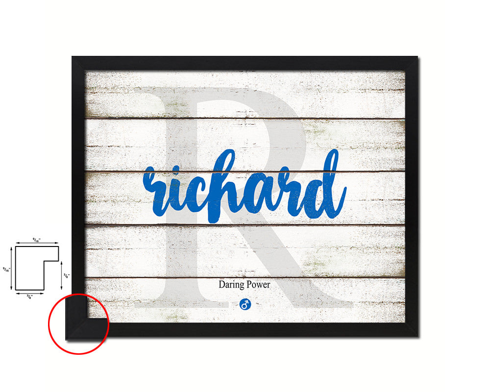 Richard Personalized Biblical Name Plate Art Framed Print Kids Baby Room Wall Decor Gifts