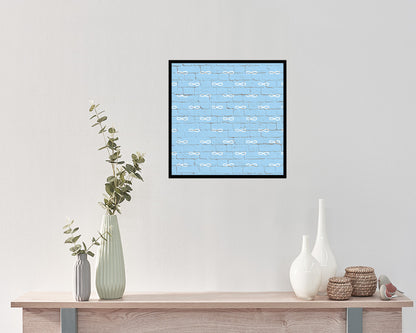 Abstract Aqua Artwork Wood Frame Gifts Modern Wall Decor Art Prints
