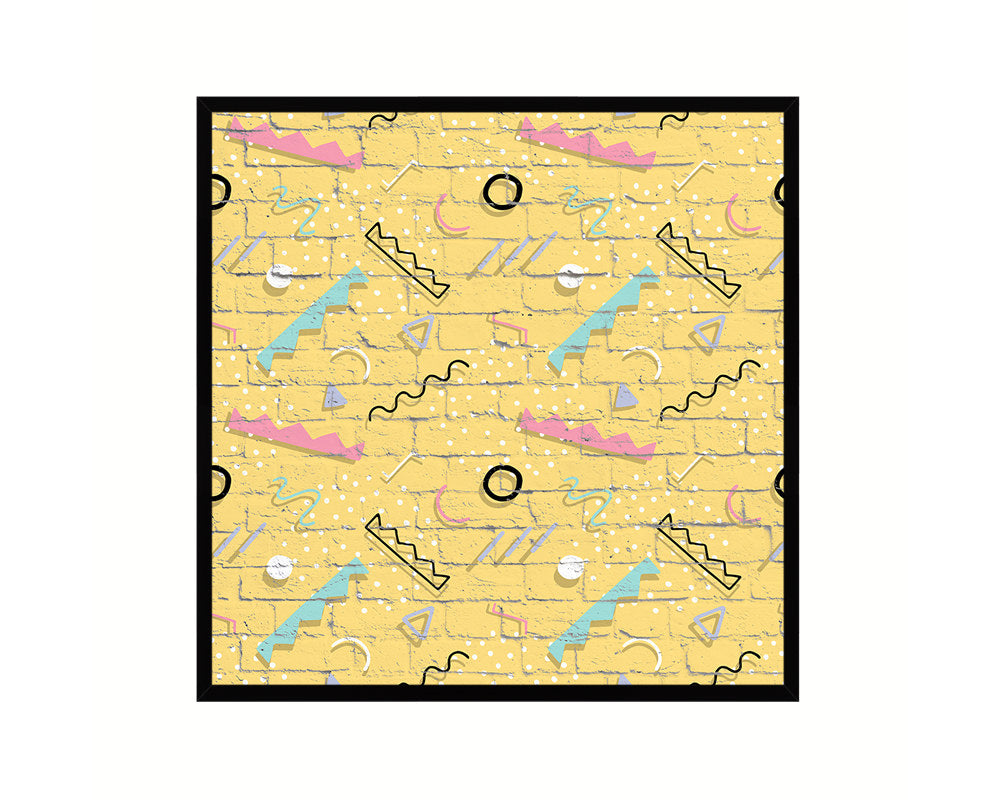 Abstract Yellow Artwork Wood Frame Gifts Modern Wall Decor Art Prints