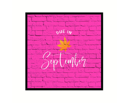 Baby Due In September Pregnancy Announcement Personalized Frame Print Wall Decor Art Gifts