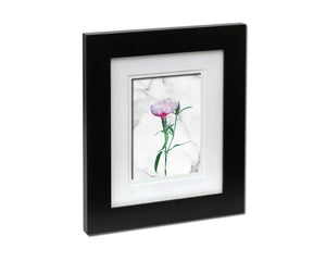 Carnation Marble Texture Plants Art Wood Framed Print Wall Decor Gifts