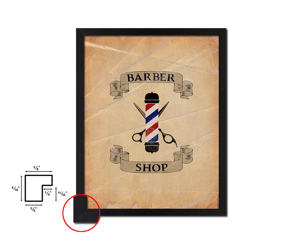 Barber Shop Quote Paper Artwork Framed Print Wall Decor Art