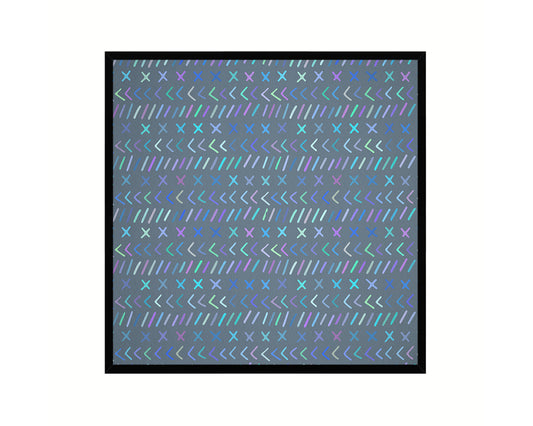 Abstract Blue Artwork Wood Frame Gifts Modern Wall Decor Art Prints