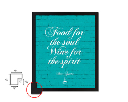 Food for the soul for the spirit Quotes Framed Print Home Decor Wall Art Gifts