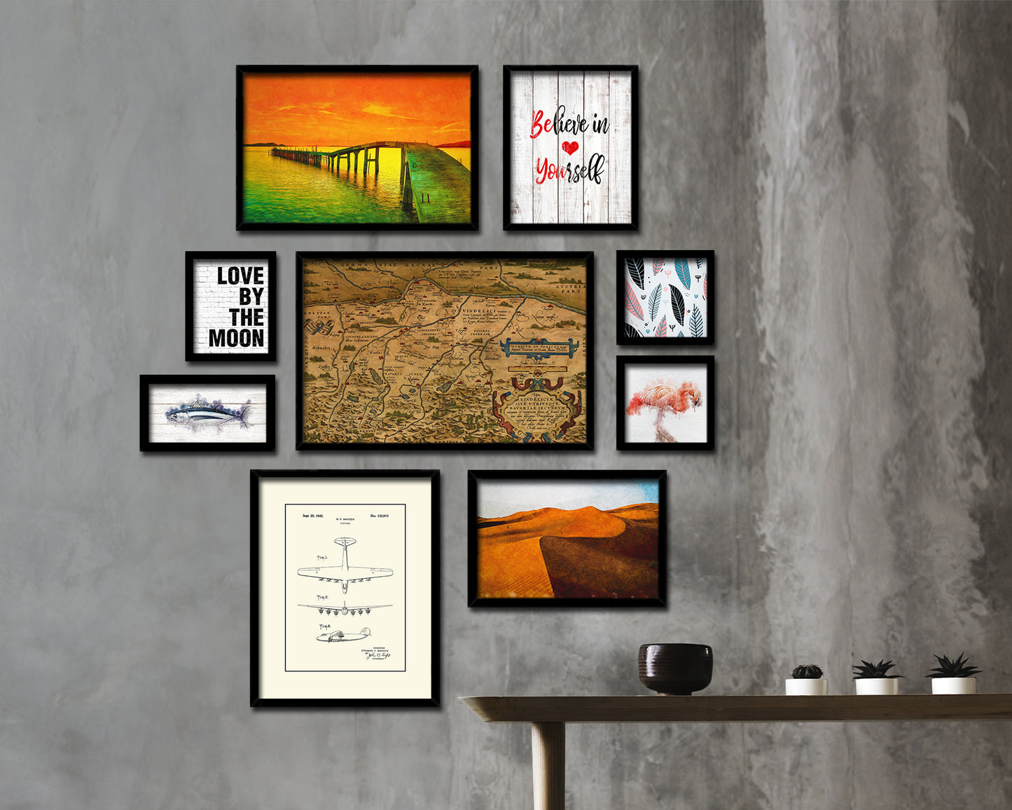 Bavaria Germany Abraham Ortelius Circa Old Map Framed Print Art Wall Decor Gifts