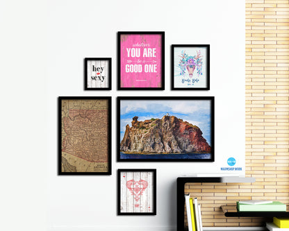 Arizona Circa Historical Map Wood Framed Print Art Wall Decor Gifts