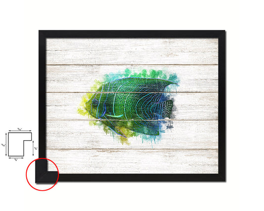 Tropical Fish Framed Print Modern Restaurant Sushi Bar Modern Watercolor Wall Art Decor
