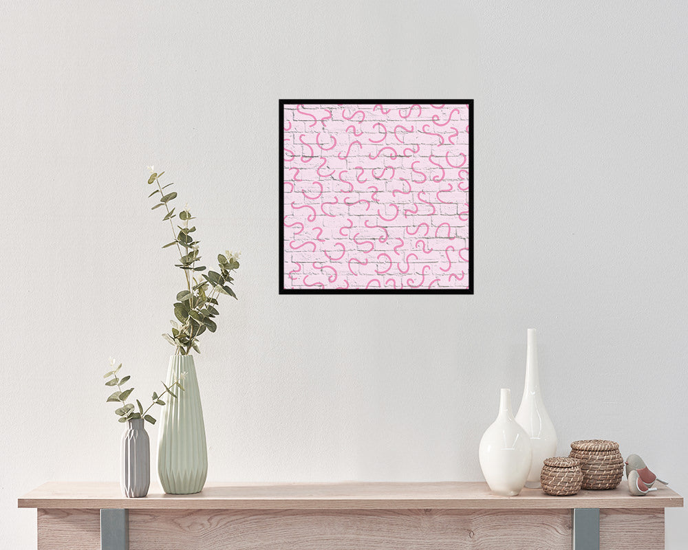 Abstract Pink Artwork Wood Frame Gifts Modern Wall Decor Art Prints