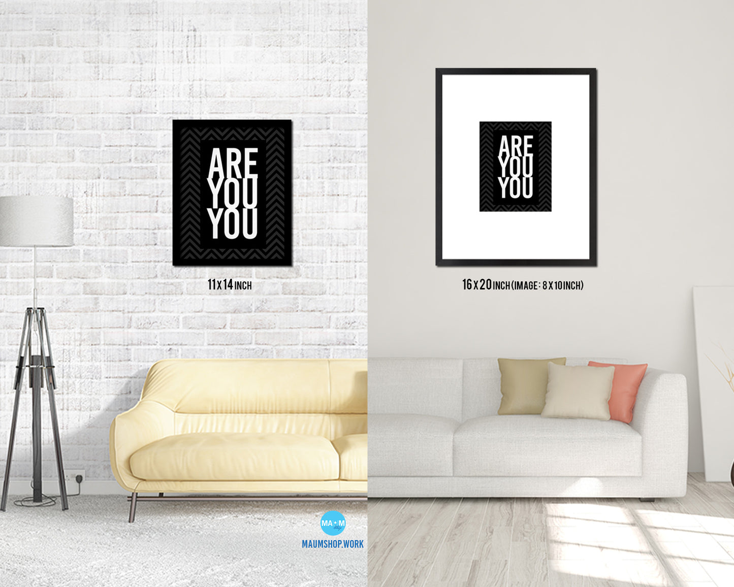 Are You You Quote Framed Print Wall Decor Art Gifts