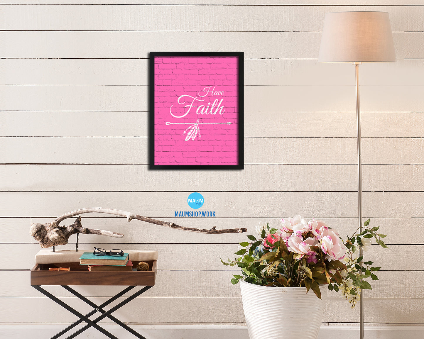 Have Faith Rainbow Pride Peace Right Justice Poster Wood Framed Wall Decor Print Gifts