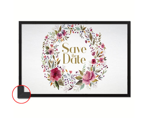 Save the Date Quote Framed Print Wall Decor Art Gifts
